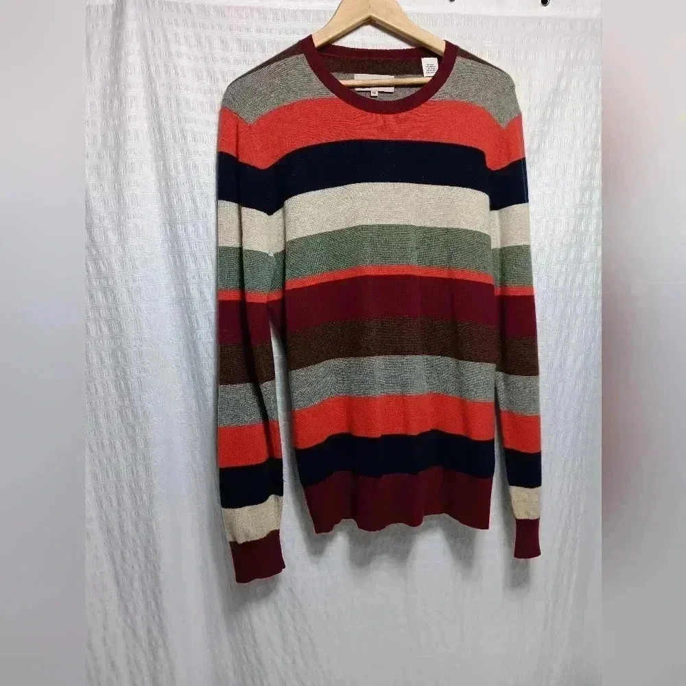 Jack Spade Men's Wool/Cashmere Multi Color Crew neck Pull Over sweater. Size M